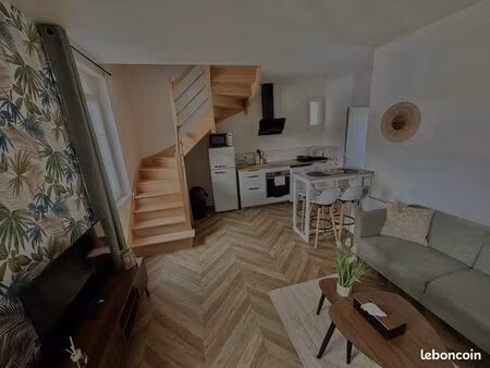 loue t2 duplex meublé refait à neuf
