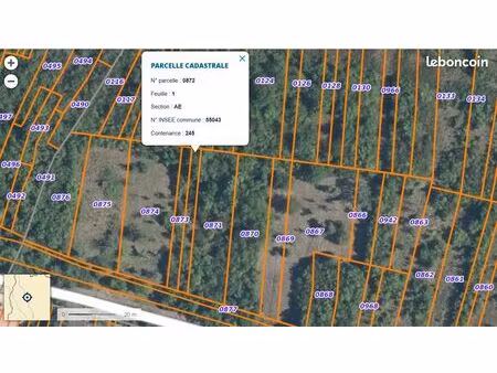 terrain 245 m² belleville sur meuse