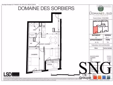 appartement 2 pièces 41 m²