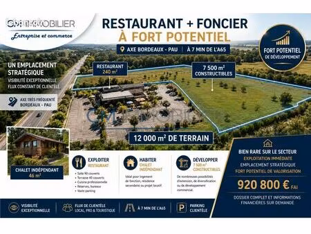 murs commerciaux  restaurant 286 m² lacquy