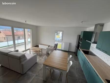 appartement t3 meublé - résidence récente centre st just chaleyssin