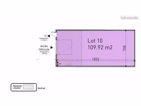 local d’activité neuf 145 m² castries – mezzanine équipée – sécurisé