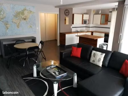 t3 meublé 73m² – colocation ok – proche gare & commerce