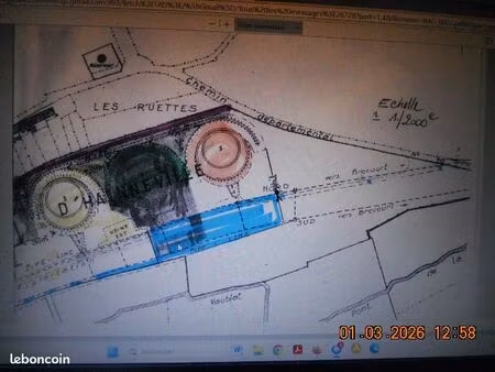 ex terrain militaire cloturé classé inconstr.. 40ke les 14750m2 soit tout sur lequel 2 hem