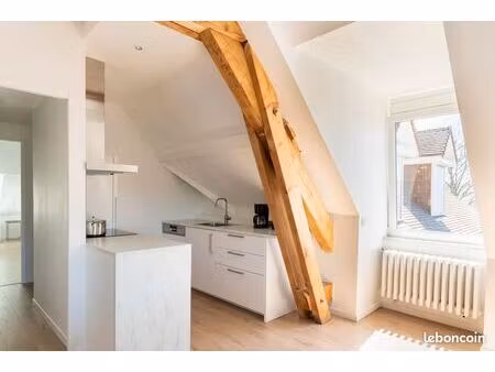 t3 meublé – 2 chambres avec salle d’eau privative et coin bureau – calme  parking  faibles