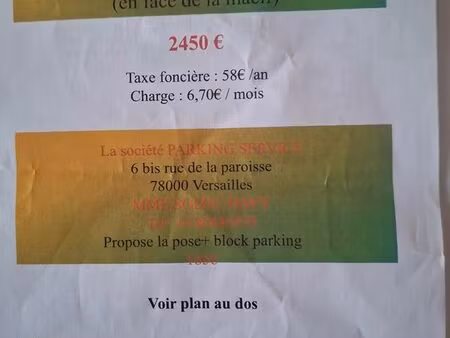 vente parking maurepas 78 yvelines