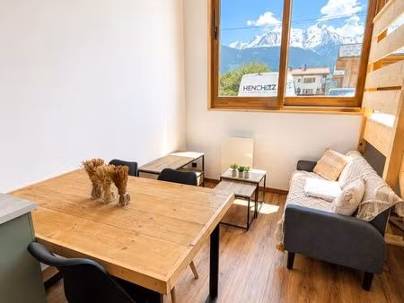 studio meublé 26 m² + terrasse & parking - vue mont-blanc