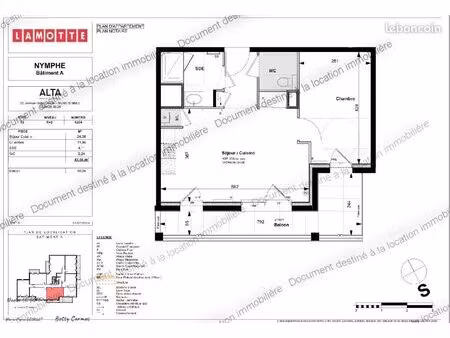 appartement 2 pièces 42 m²