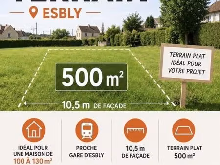 terrain 500 m² esbly