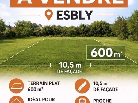 terrain 665 m² esbly
