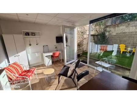 t1 bis 28m² en rez-de-jardin privatif meublé– centre-ville