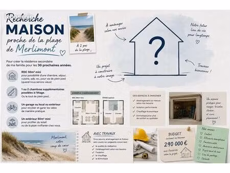 maison 80m² avec extérieur