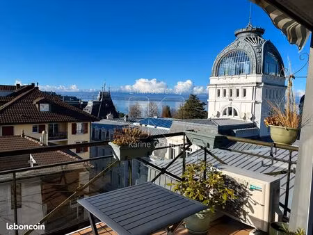 evian les bains - appartement en dernier étage - bord de lac - vue lac – 3 chambres - terr