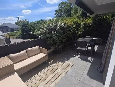 t3 récent avec jardin privatif  terrasse et cave - groisy
