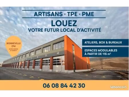 louez votre local d’activité (ateliers  box & bureaux) à bonneville (74) a partir de 115 m