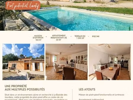 villa plain-pied avec appartement