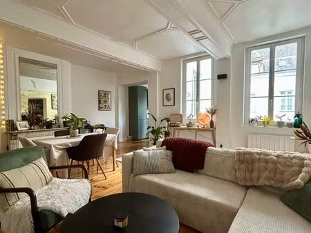 t2 bis de charme 65m² - hyper-centre rouen - dpe c - calme absolu