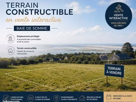 terrain 1000 m² ponthoile