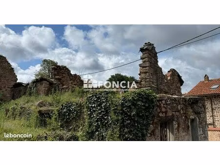 au calme près de st junien : terrain constructible avec deux ruines (maison disposant d'un