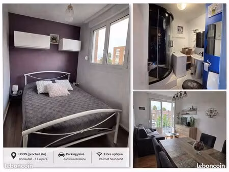 loos – appartement meublé 1 chambre – parfait étudiant avec garant – parking