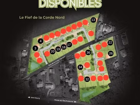 a saisir derniers terrains viabilisés à brem-sur-mer (85)