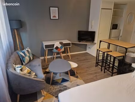 studio meublé 24m2 + parking rouen préfecture  chauffage et eau inclus