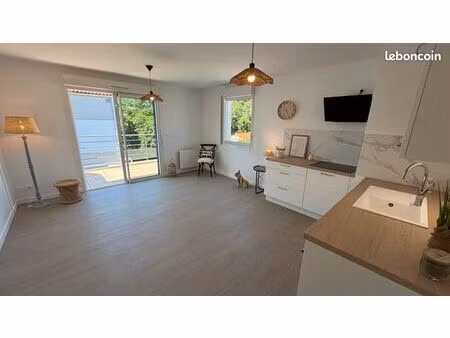 superbe t2 en duplex 60m2 refait à neuf + balcon + 2 parkings