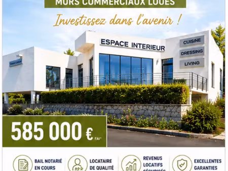 murs commerciaux loués a vendre - investissement à saint clement de riviere