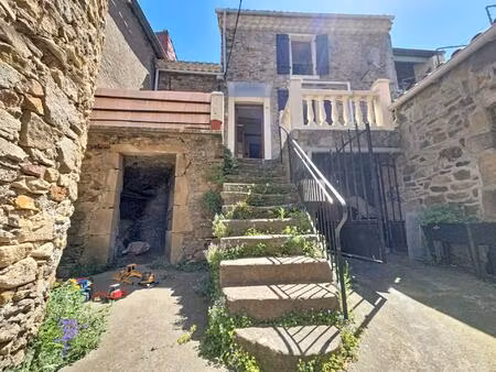 une maison en pierres pleine de charme  avec terrasse  dépendance et caves voûtées au cœur