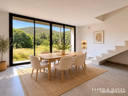 maison de village rénovée avec vue sur les monts d'ardèche