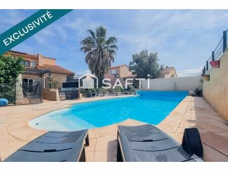 pollestre  maison 3 faces t5  avec grand jardin piscine et garage