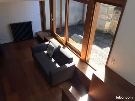 bdx chartrons t4 duplex meublé avec terrasse