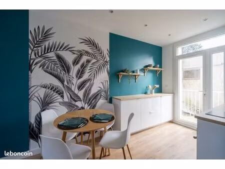 a louer - superbe t2 meublé 35m² + terrasse - quartier petit-port de nantes