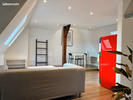 appartement meublé t2 en duplex rue colbert en ultra centre ville de tours