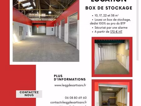 box stockage artisans 10 à 38m² - roubaix (accès 24/7)