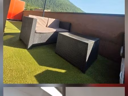 t2 meublé 48 m² avec terrasse 13 m² et vue montagne – champ-sur-drac
