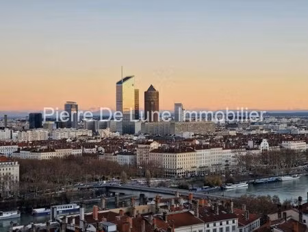 lyon 1er dernier étage ascenseur 90 m² utiles vue exceptionnelle