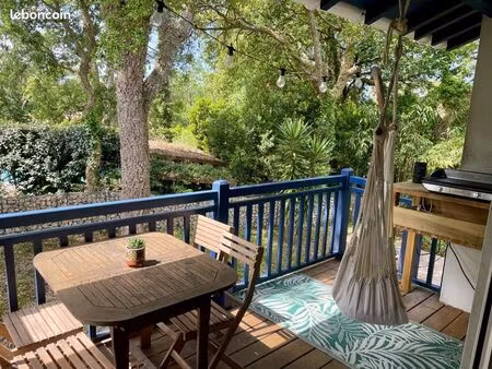 appartement t3 capbreton 69m2 avec grand garage 19m2 et un balcon avec vue arborée