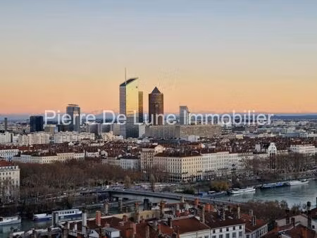 lyon 1er dernier étage ascenseur 90 m² utiles vue exceptionnelle