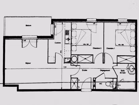 appart f3 - 61m2 - ferté gaucher - dpe en c