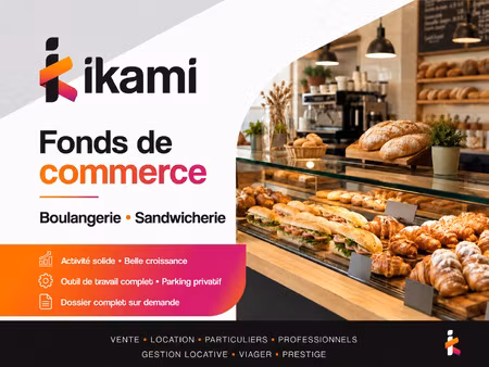 fonds de commerce boulangerie-sandwicherie avec parking priv