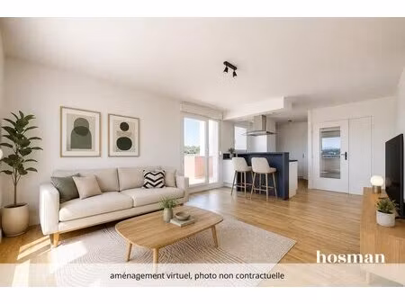 appartement traversant de 3 pièces de 68 m² avec balcon - vue dégagée et garage double-...