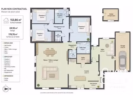 maison de 154 m² avec garage et atelier