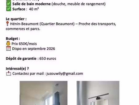 appartement à louer f2