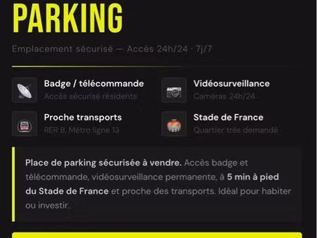 place de parking sécurisé