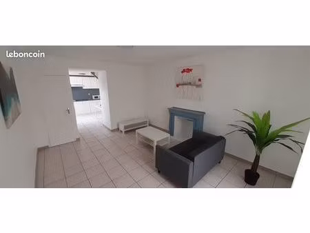t2 duplex meublé rdc 45 m²
