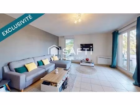 appartement t3 63m² avec grande terrasse 95m² l'isle d'abeau et double stationnement en so