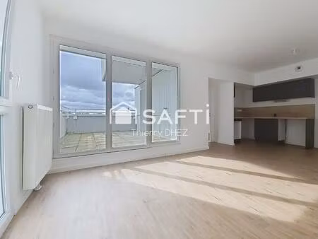 t3 59m² de 2022 au 5è étage avec grand balcon  vue dégagée et frais de notaire réduits !