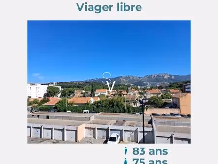 viager libre - appartement t4 de 68 m2 avec garage fermé
