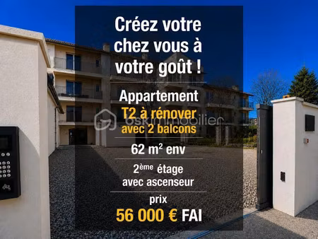 vente appartement 2 pièces 61.8 m² à saint-christol (84390)  56 000 €